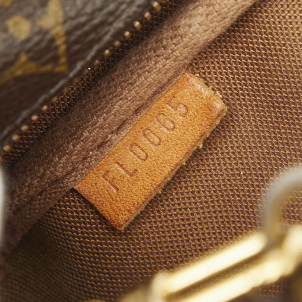 LOUIS VUITTON Authentic Brown Monogram Leather Pochette Mini Bag - Picture 9 of 9